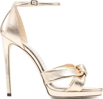 Jimmy Choo London Sandali Rosie con nodo - Oro