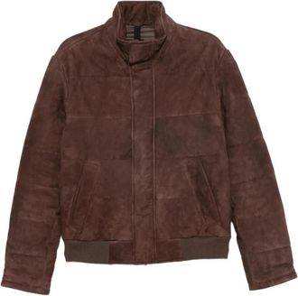 Tagliatore Chi 26-01 Massey Jacket - Heren - Leren en Su&egrave;de Jassen - Bruin - M - Leer - Jassen