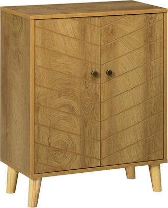 OEM Mobile Multiuso Stile Vintage In Legno Con Due Ripiani Interni, 60x30x76cm