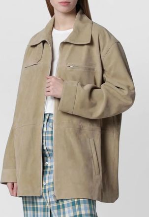 Halfboy long sleeve collared coat chest pocket