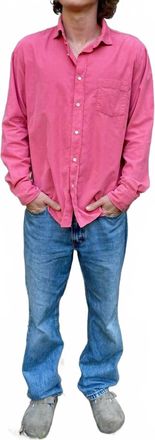 Hartford Paul Thin Corduroy Shirt In Winter Blush