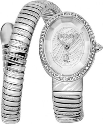 Just Cavalli Womens JC1L353M0015 Ladies Signature Snake Velina Watch - Silver
