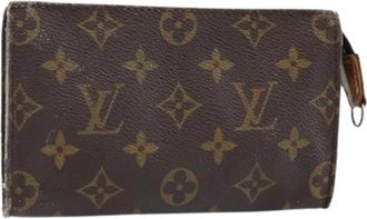 Louis Vuitton Pre-owned Accessory Pouch - Dames - Vintage Clutch - Bruin - ONE Size - Leer - Vintage