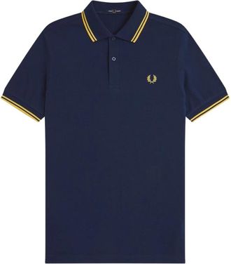 Fred Perry Twin Tipped Polo - Heren - Polos - Blauw - M - Katoen - Tops