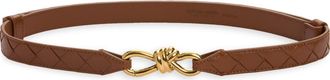 Bottega Veneta Intrecciato Belt in 2387 Tannin-Muse Brass at Nordstrom, Size 85