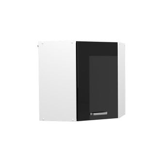 Vicco Mueble Alto Universal R-line, Negro Brillo Intenso, 57 Cm Mueble Alto Esquinero Con Puerta
