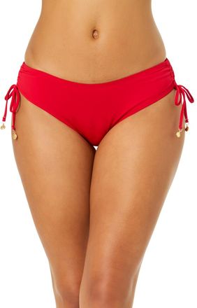 Anne Cole Womens Live In Color Solid Side Tie Swim Bottom in Ruby Red at Nordstrom, Size X-Small