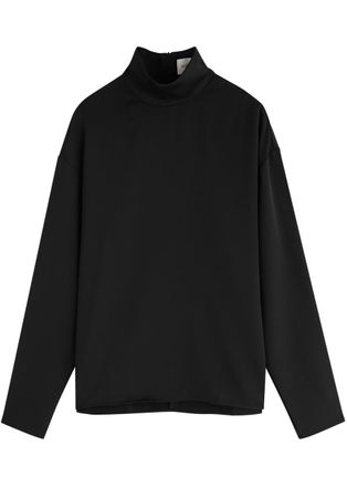 16Arlington Olall Satin top - Black - 10 (UK10 / S)