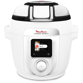 Moulinex Multicuocitore Hp+Friggitrice ad aria - 16 programmi - Vasca 6,5l - 7 persone - Wi-fi - Accessori inclusi (cestello a vapore + piastra Air Fryer)