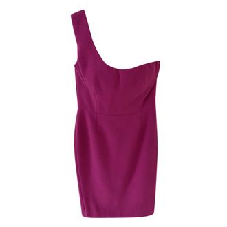 Alexander McQueen Fuchsia Crepe One Shoulder Dress Size XS