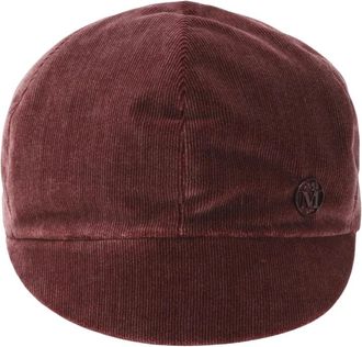 Maison Michel Emy Visor Hoed - Dames - Petten - Rood - M - Katoen - Accessoires