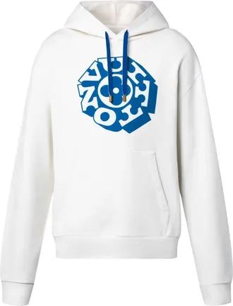 Louis Vuitton Louis Vuitton x Nigo Printed Signature Hoodie Milky White 1AIMLP
