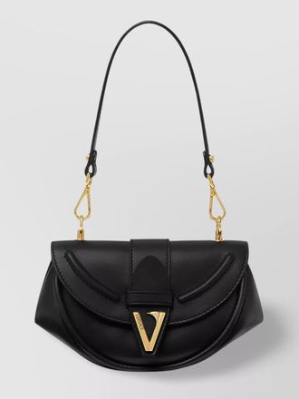 Versace virtus small leather shoulder bag