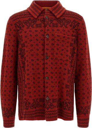 Guest In Residence Wild Rag Werkshirt - Heren - Casual Overhemden - Rood - XL - Kasjmier - Overhemden