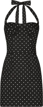 Dolce & Gabbana polka-dot corset minidress - women - Cotton/Elastane - 52 - Black