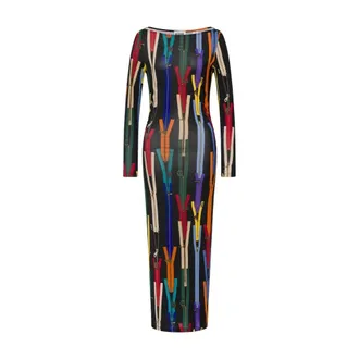 Moschino Dames, Jurken, Veelkleurig, Maat: M Jersey