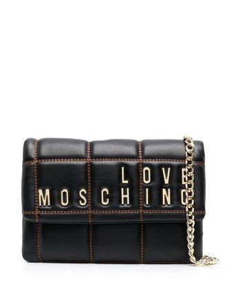 Love Moschino quilted leather crossbody bag - women - Calf Leather - OS - Black