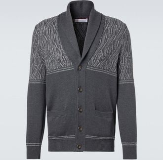 Brunello Cucinelli Intarsia cotton cardigan
