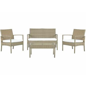 Beliani Beliani - Set da giardino in rattan marrone chiaro Marsala