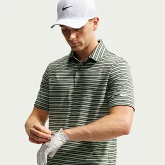 Nike Mens Velocity Dri-FIT Striped Golf Polo in Green | IO0699-370
