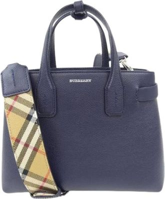 Burberry Pre-owned Handbags, female, Blue, Size: ONE SIZE Pre-owned Vintage Handbag