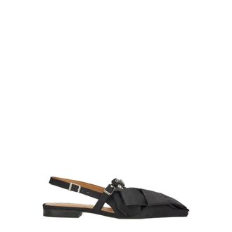 Ganni Ballerinas, female, Black, Size: 6 US Big Bow Slingback Ballerinas
