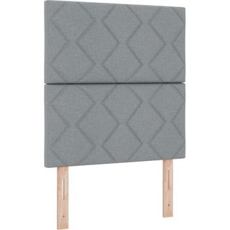 vidaXL Vidaxl - Fabric Headboard Argyle with Headboard Light Grey 80 cm Fabric