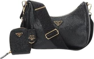 Prada Pre-owned Cross Body Bags, female, Black, Size: ONE SIZE Pre-owned Re-Edition 2005