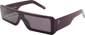 Rick Owens Sonnenbrillen - Sunglasses Gethshades Mahogany Temple/blk Lens - Gr. unisize - in Rot - f&uuml;r Damen