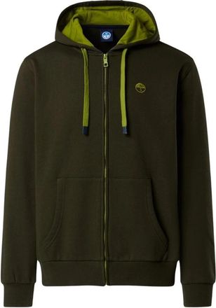North Sails Full Zip Hoodie - Heren - Vesten met rits - Groen - M - Katoen - Hoodies & sweatvesten