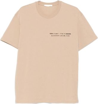 Givenchy T-shirt met Archives print - Heren - T-shirts - Beige - S - Nylon - Tops
