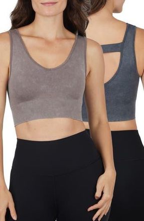 90 Degree by Reflex 2-Pack Bianca Stone Wash Seamless Tank in Shopping Bag/Black at Nordstrom Rack, Size Medium