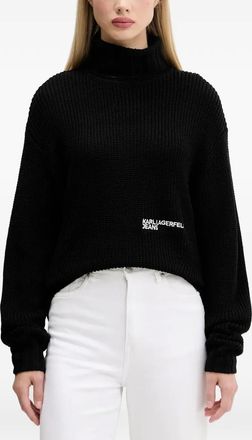 Karl Lagerfeld Coltrui met logo - Zwart