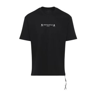 MASTERMIND WORLD T-Shirts, male, Black, Size: M Embroidery Ish Short Sleeves Tee