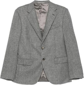 Caruso Blazer con motivo spigato - Grigio