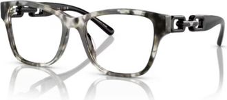 Emporio Armani 3222u Vista Marbled Square Frame Eyeglasses with Linked Chain Temples
