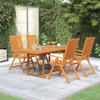 vidaXL Vidaxl - Juego De Comedor De Jard&iacute;n 5 Piezas Madera Maciza De Acacia