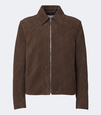 Bottega Veneta Giacca Intrecciato in suede