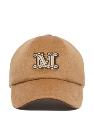 Max Mara Cappello da baseball con logo - Marrone