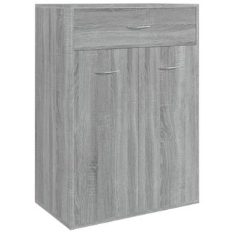 vidaXL Zapatero De Madera Contrachapada Gris Sonoma 60x35x84 Cm Vidaxl