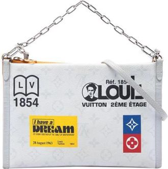Louis Vuitton Tweedehands Canvas Louis Vuitton tassen - Dames - Vintage Handtas - Grijs - ONE Size - Vintage