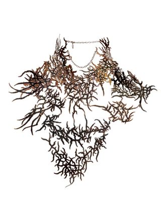 Diesel Tattoo Plastron necklace - unisex - Brass - One Size - Silver