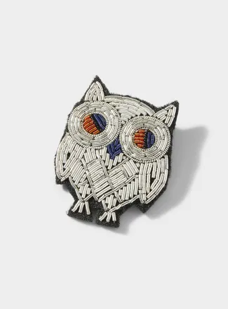 Le 31 Mens Expressive embroidered brooch