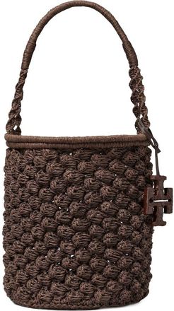 Tory Burch Ella Crochet Handbag in Dark Cocoa at Nordstrom