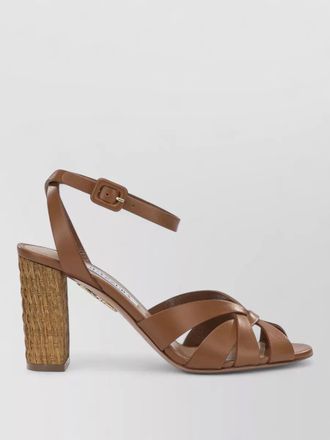 Aquazzura copacabana 85mm leather ankle strap sandals