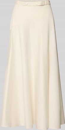 HUGO BOSS Regular Fit Midi-Rock aus Baumwoll-Mix Modell VUSOLA in Offwhite, Gr&ouml;&szlig;e 36