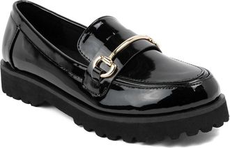 Jones New York Women Platform Slip On Chunky Loafers Shoes Penny Loafers for Ladies, Black-printa, 5 UK