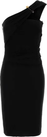 Versace Black crepe one-shoulder dress