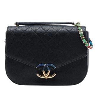 Chanel Pre-owned Vintage Quilted Caviar Leather Satchel - Dames - Pre-owned - Zwart - Maat: ONE Size Leer