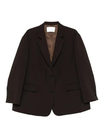 Frankie Shop Bea button-fastening single-breasted blazer - Brown